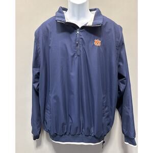 Auburn Tigers Vintage L 1/4 Zip Convertible Windbreaker Jacket/Vest Vantage